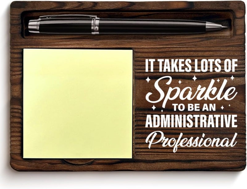 QODMGD Administrative Professional Gifts for Men Women, Gift for Secretary Admin Administrative Assistant Sticky Note Holder for Office Desk Decor - Image 1